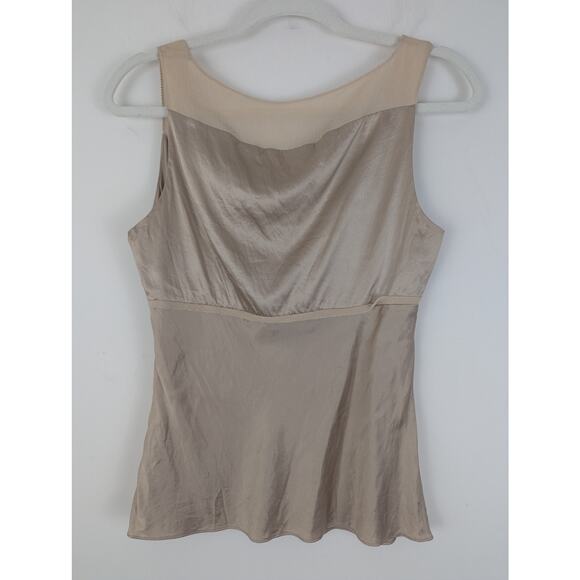 Vintage Express 100% Silk Champagne Babydoll Y2K Sleeveless Top Size S Fairy - Picture 4 of 7